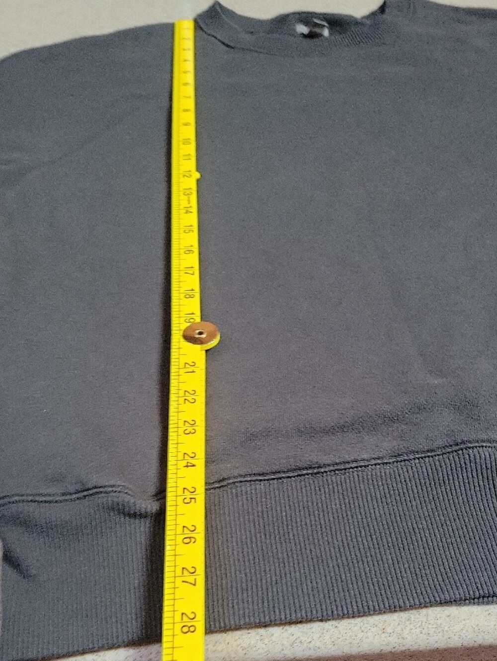 aerie Charcoal Gray Crewneck Sweatshirt Pockets Cotton Blend Size Small Casual - Picture 9 of 10